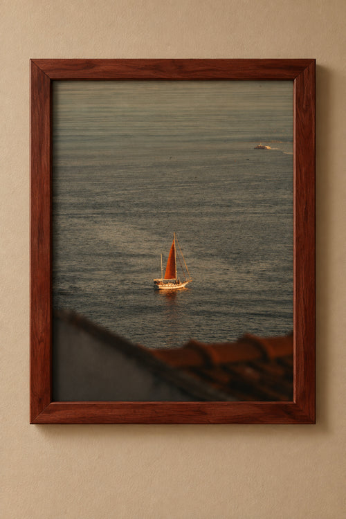 'Amber sail' print